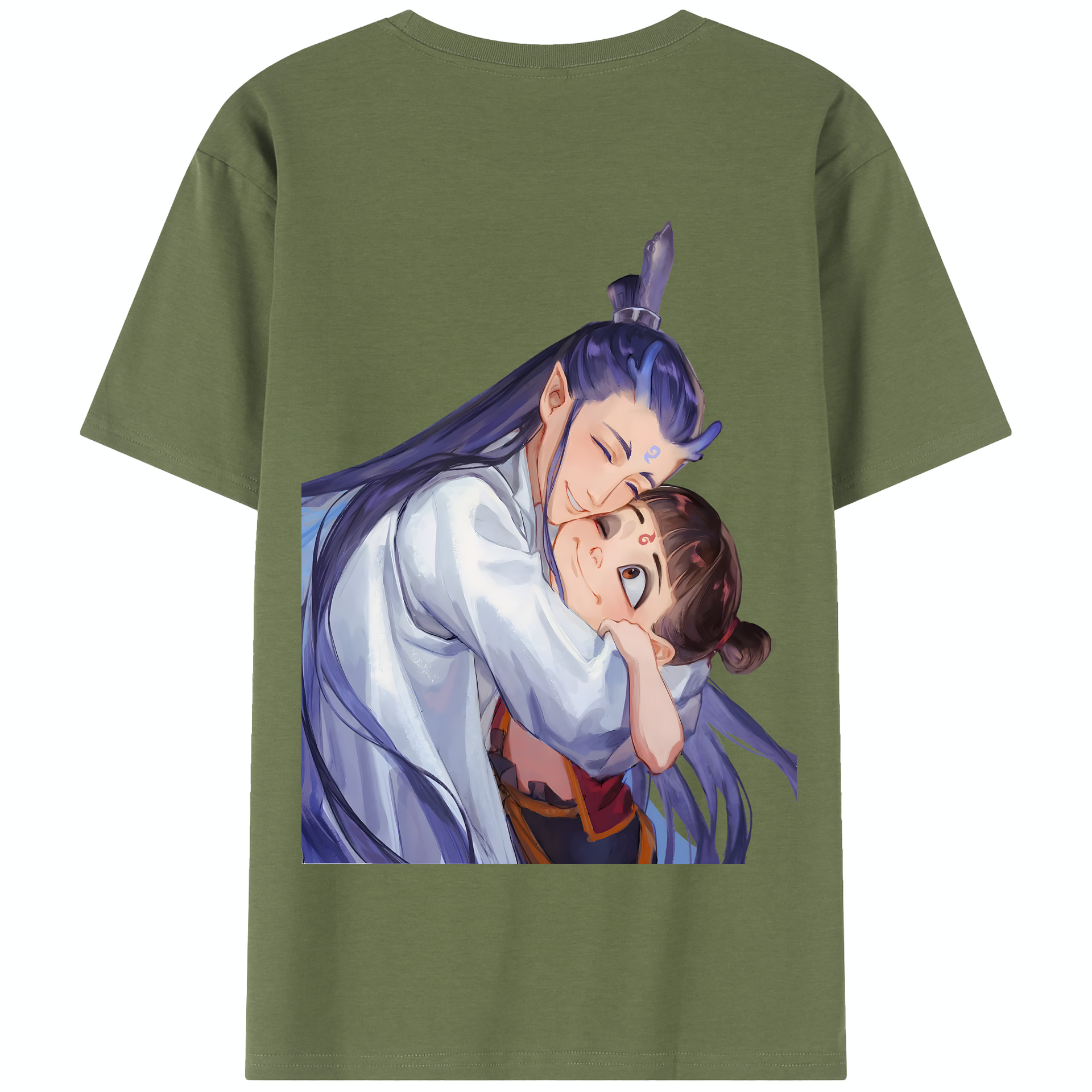 （画像用） Ne Zha 2 ナタ 魔童の大暴れ 綿100％半袖Tシャツ（背面プリント）